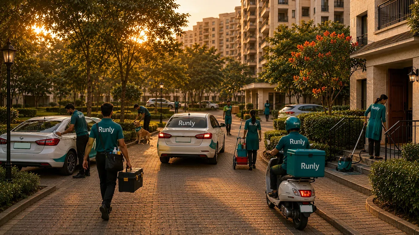 Runly professionals working across a gated residential community in Bengaluru